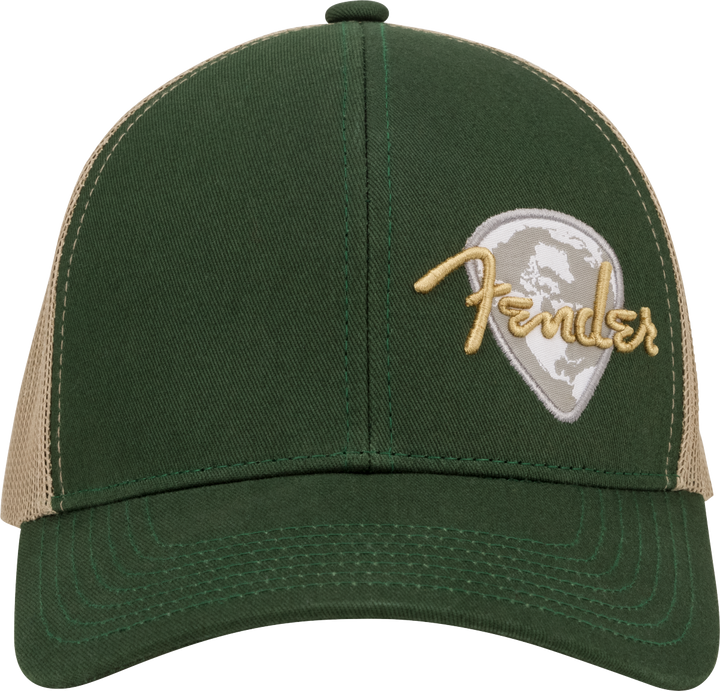 Fender Globe Pick Patch Hat, Green/Khaki, One Size