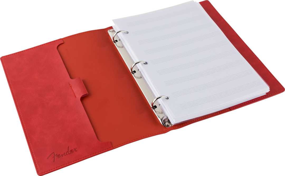 Fender Vegan Leather Music Note Book, Dakota Red