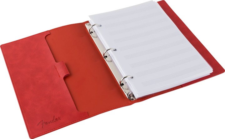 Fender Vegan Leather Music Note Book, Dakota Red
