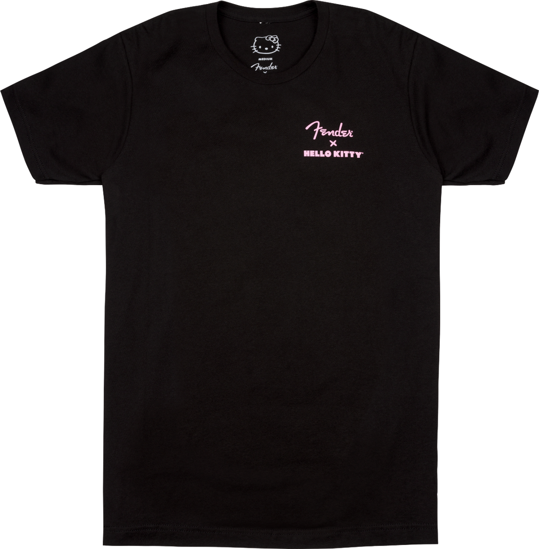 Fender X Hello Kitty Back Logo T-Shirt, Black – A Strings Fender X Hello Kitty Back Logo T-Shirt, Black – A Strings