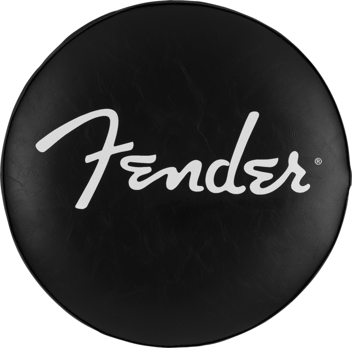 Fender Spaghetti Logo Pick Pouch Barstool, Black/Chrome, 24"