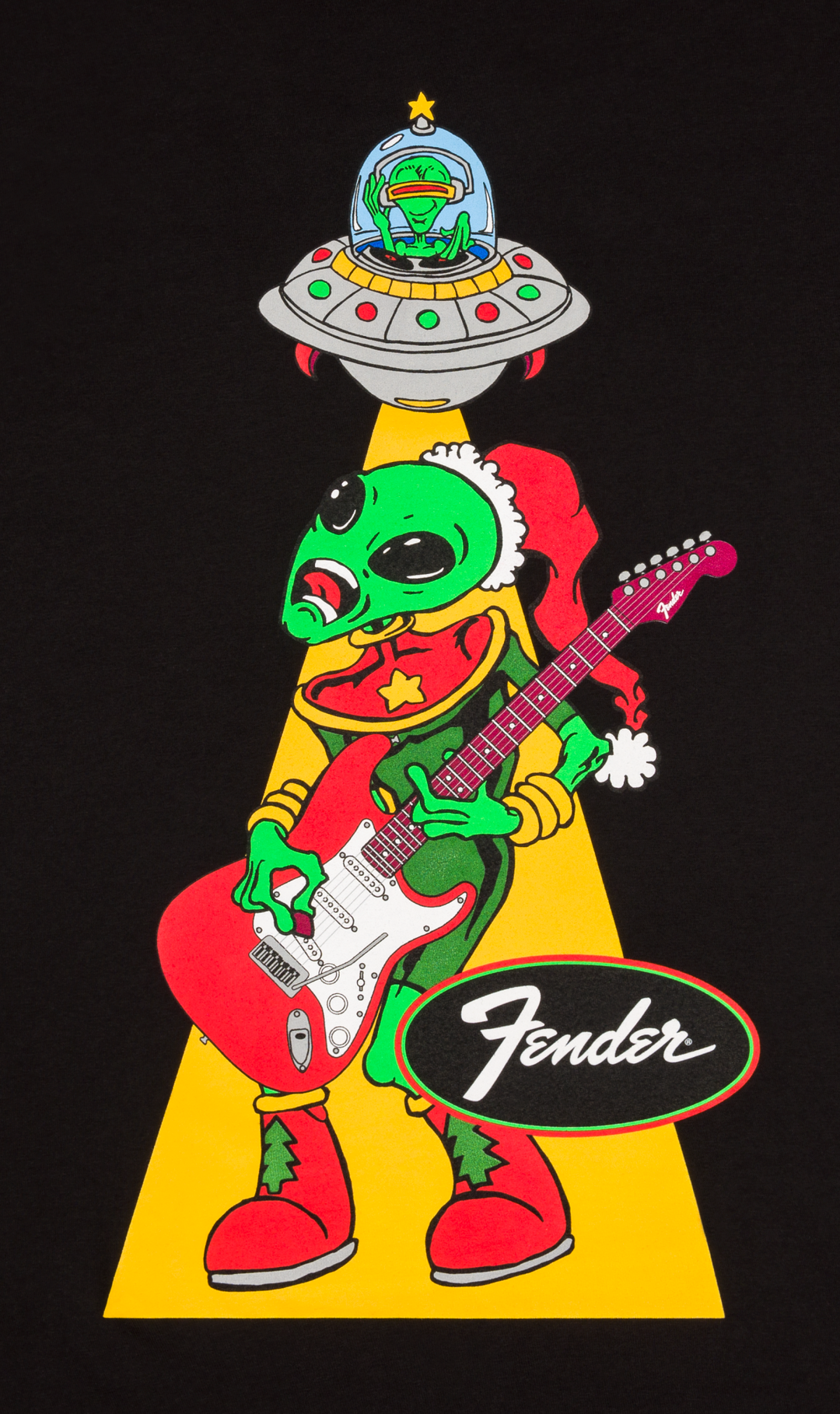 Fender Ugly Christmas T-Shirt, Alien