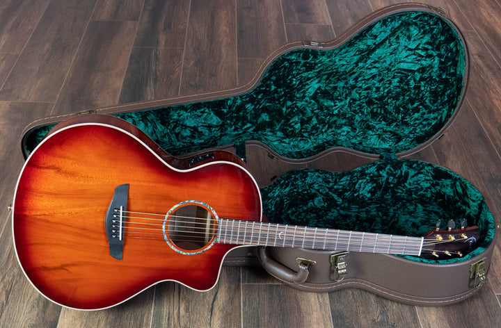 Faith Blood Moon Burst Neptune Electro-Acoustic, All Solid Indonesian Trembesi