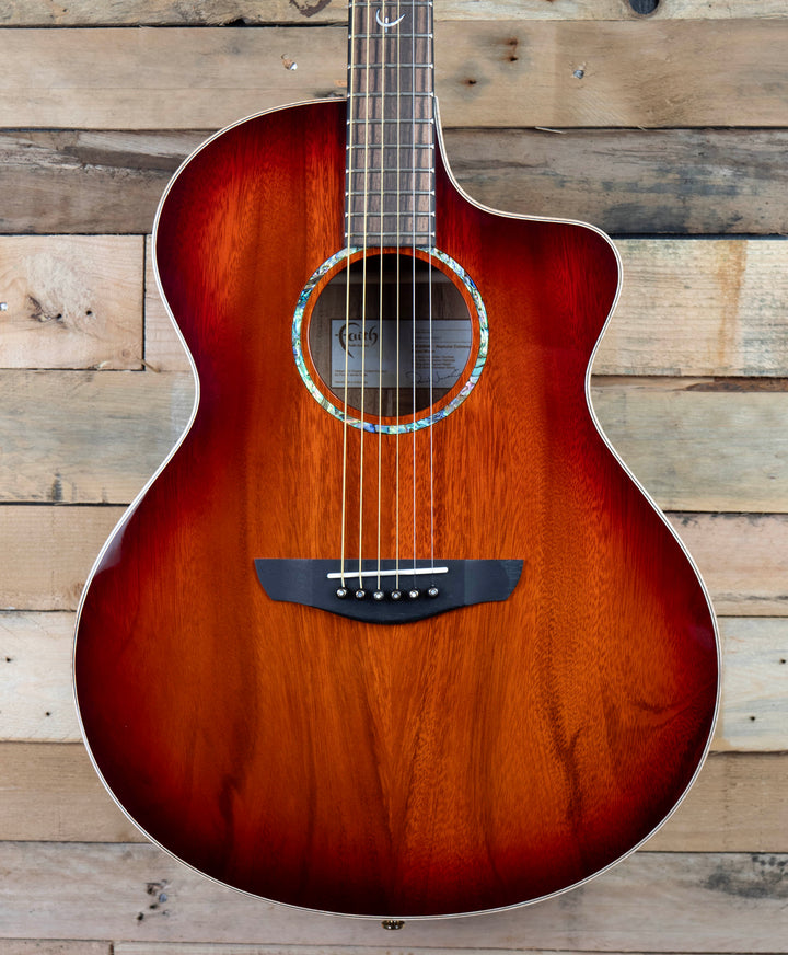 Faith Blood Moon Burst Neptune Electro-Acoustic, All Solid Indonesian Trembesi