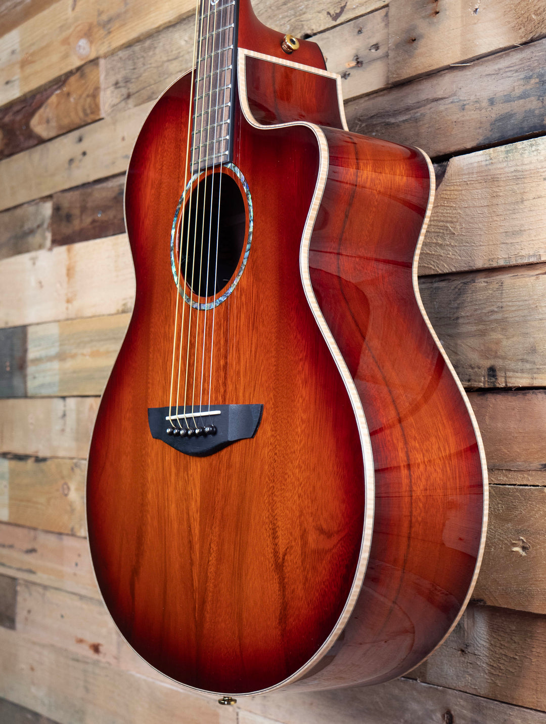 Faith Blood Moon Burst Neptune Electro-Acoustic, All Solid Indonesian Trembesi