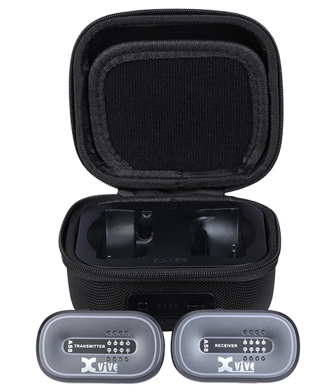 XVIVE A58 Guitar Wireless System and Charging Case, 5.8GHZ, Grey