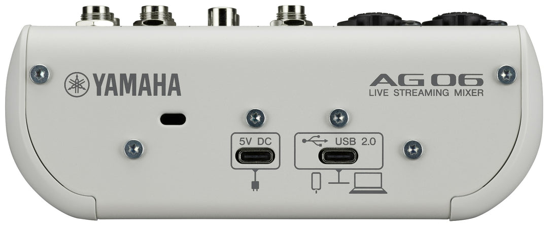 Yamaha AG06MK2 Live Streaming Console, White