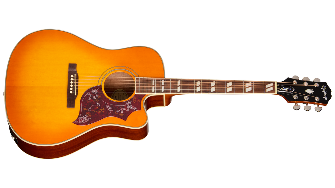 Epiphone Hummingbird EC Studio Electro-Acoustic Guitar, Heritage Cherry Sunburst