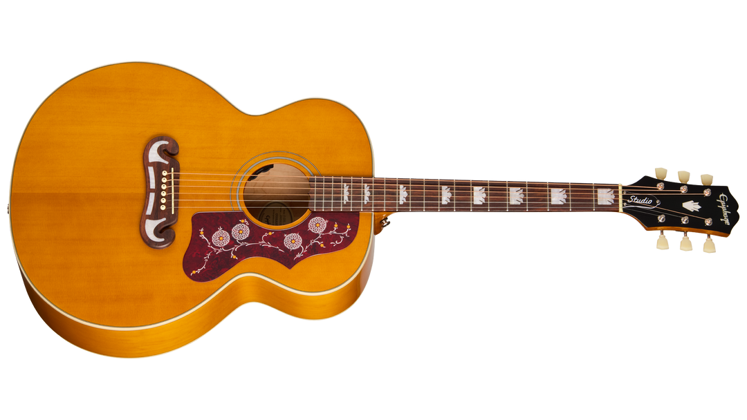 Epiphone J-200 Studio Electro-Acoustic Guitar, Natural