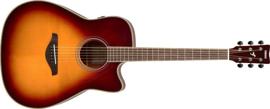 Yamaha FGC-TA TransAcoustic Cutaway Guitar, Brown Sunburst