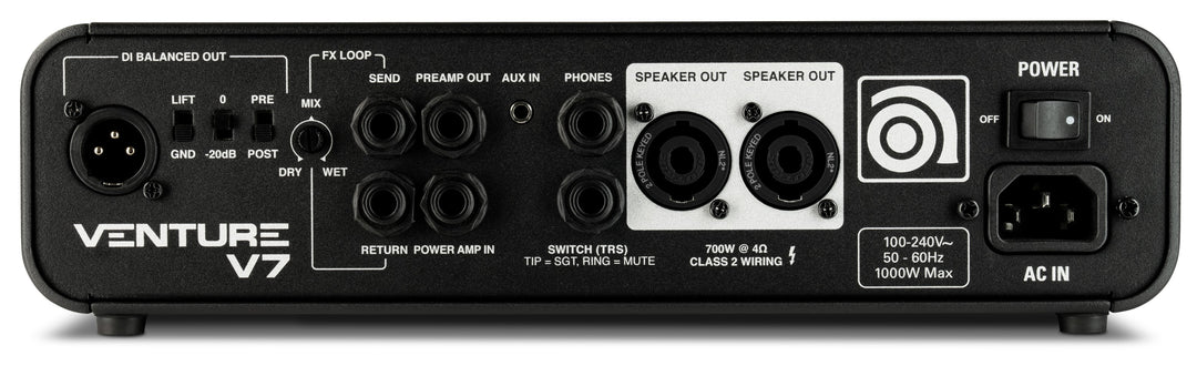 Ampeg Venture V7 700w Bass Amplifier Head