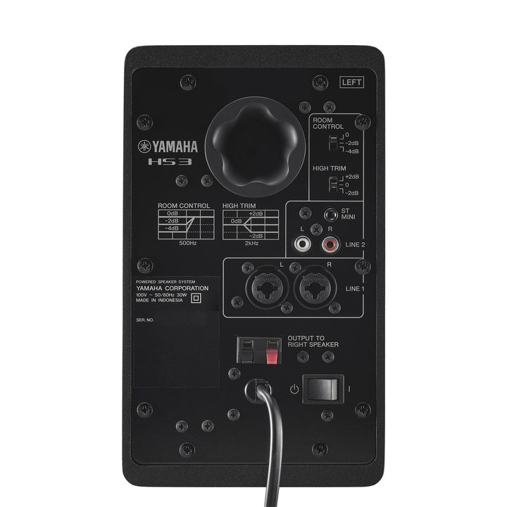 Yamaha HS3 Powered Studio Monitor Pair, Black