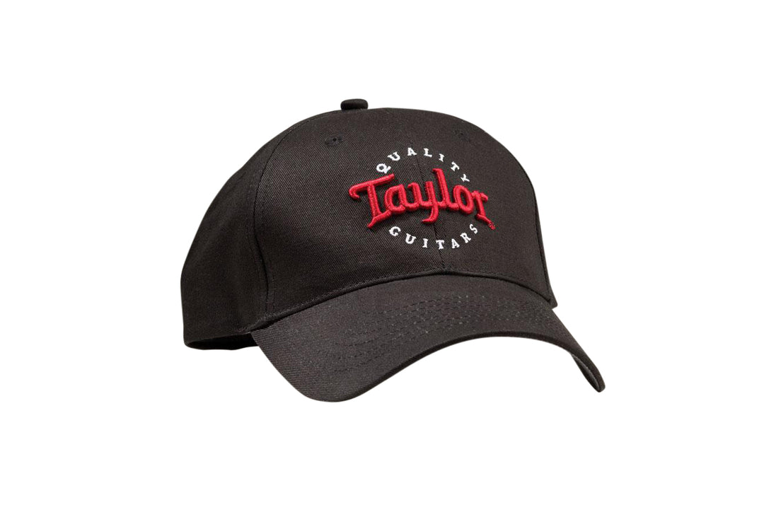 Taylor Black Cap with Red/White Embroidery
