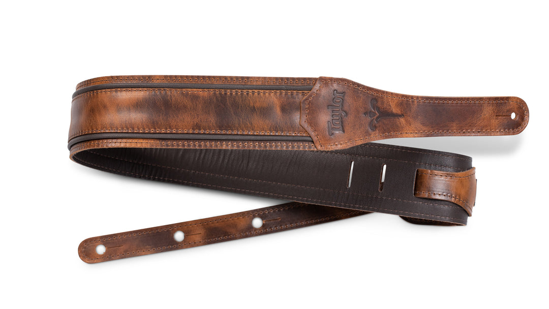 Taylor Fountain Leather Guitar Strap Weathered Brown 2.5 Inch