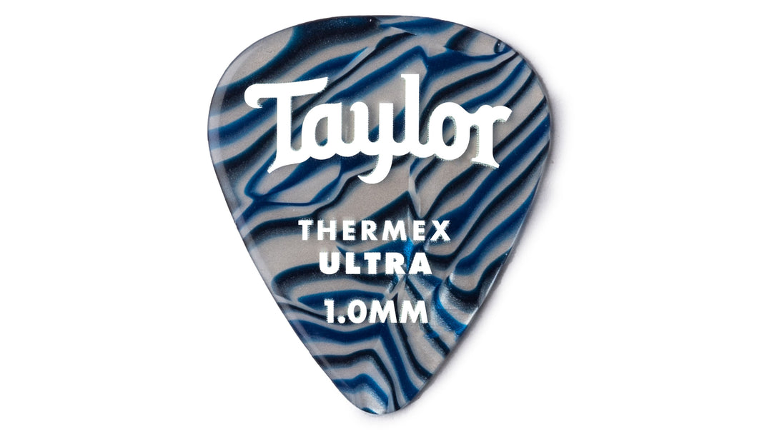 Taylor Thermex Ultra 351 Guitar Picks Blue Swirl 1.00mm 6-pack
