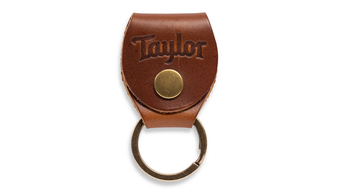 Taylor Key Ring with Pick Holder Medium Brown