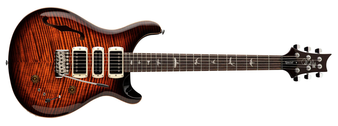 PRS SE Special Semi-Hollow Electric Guitar, Orange Tiger Burst