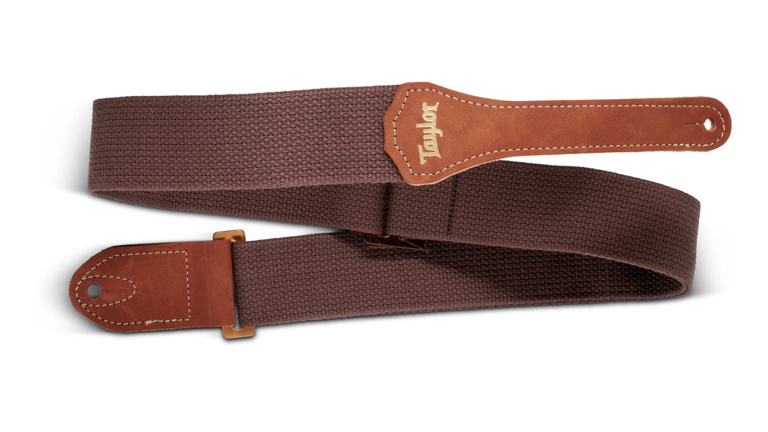 Taylor GS Mini Guitar Strap Chocolate Brown Cotton 2 Inch