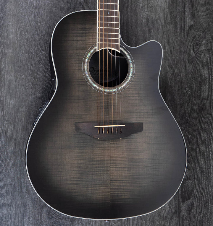 Pre-Owned Ovation Celebrity Traditional CS24P-TBBY, Transparent Black Flame