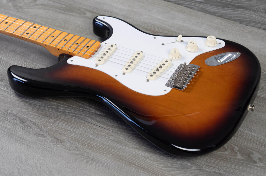 Pre-Owned Fender Eric Johnson Stratocaster Maple Fretboard, Two Tone Sunburst