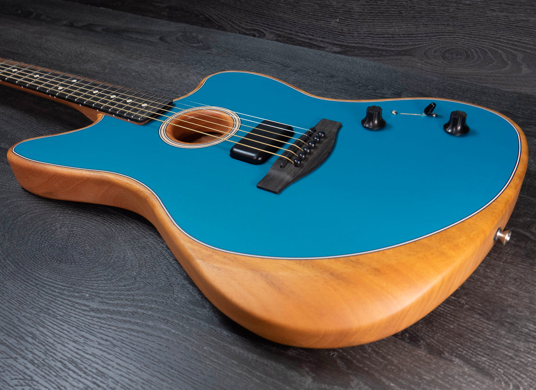 Fender American Acoustasonic Jazzmaster, turquoise océan