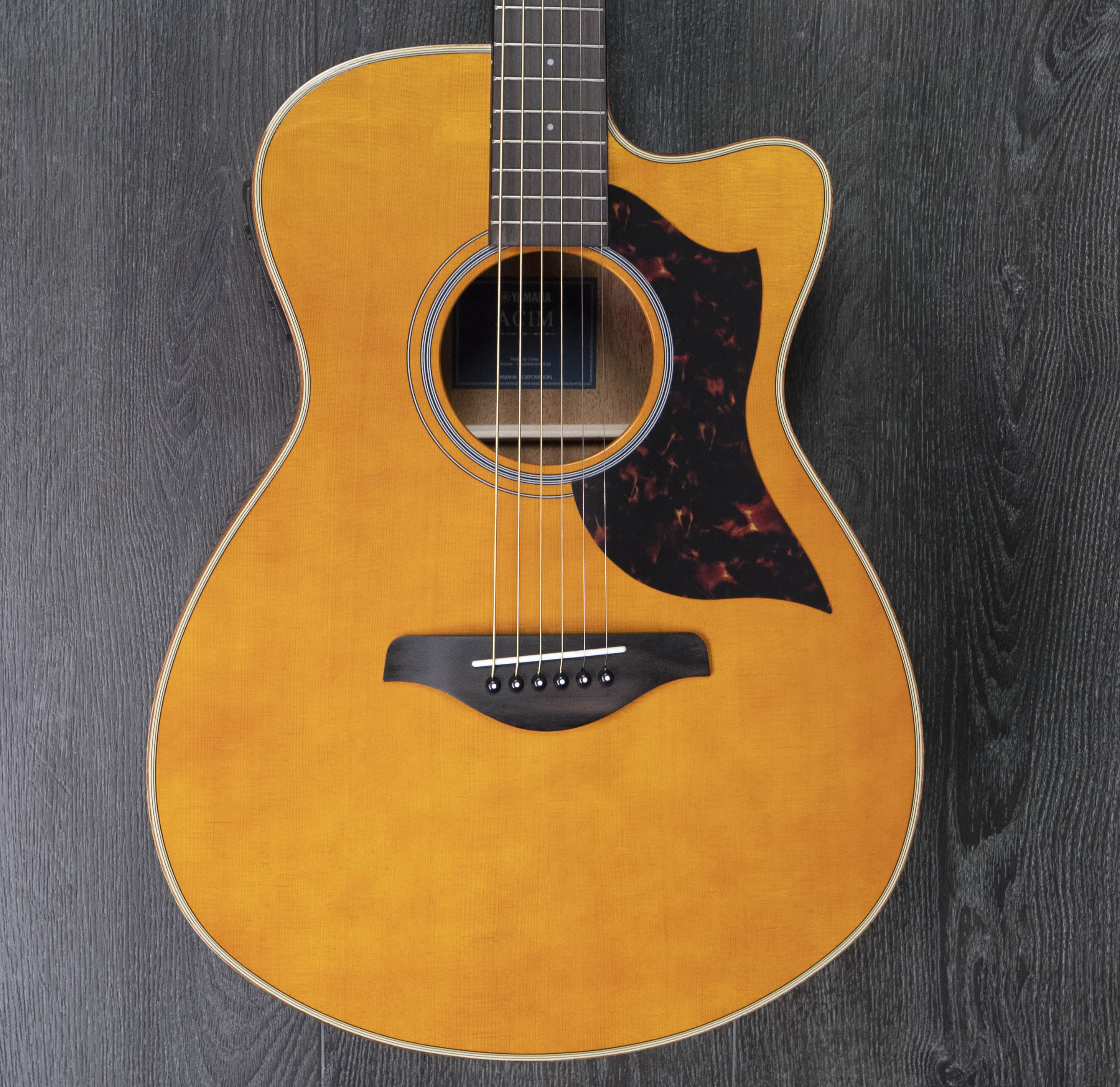 Yamaha AC1M Mk II Electro-Acoustic Guitar, Vintage Natural – A Strings