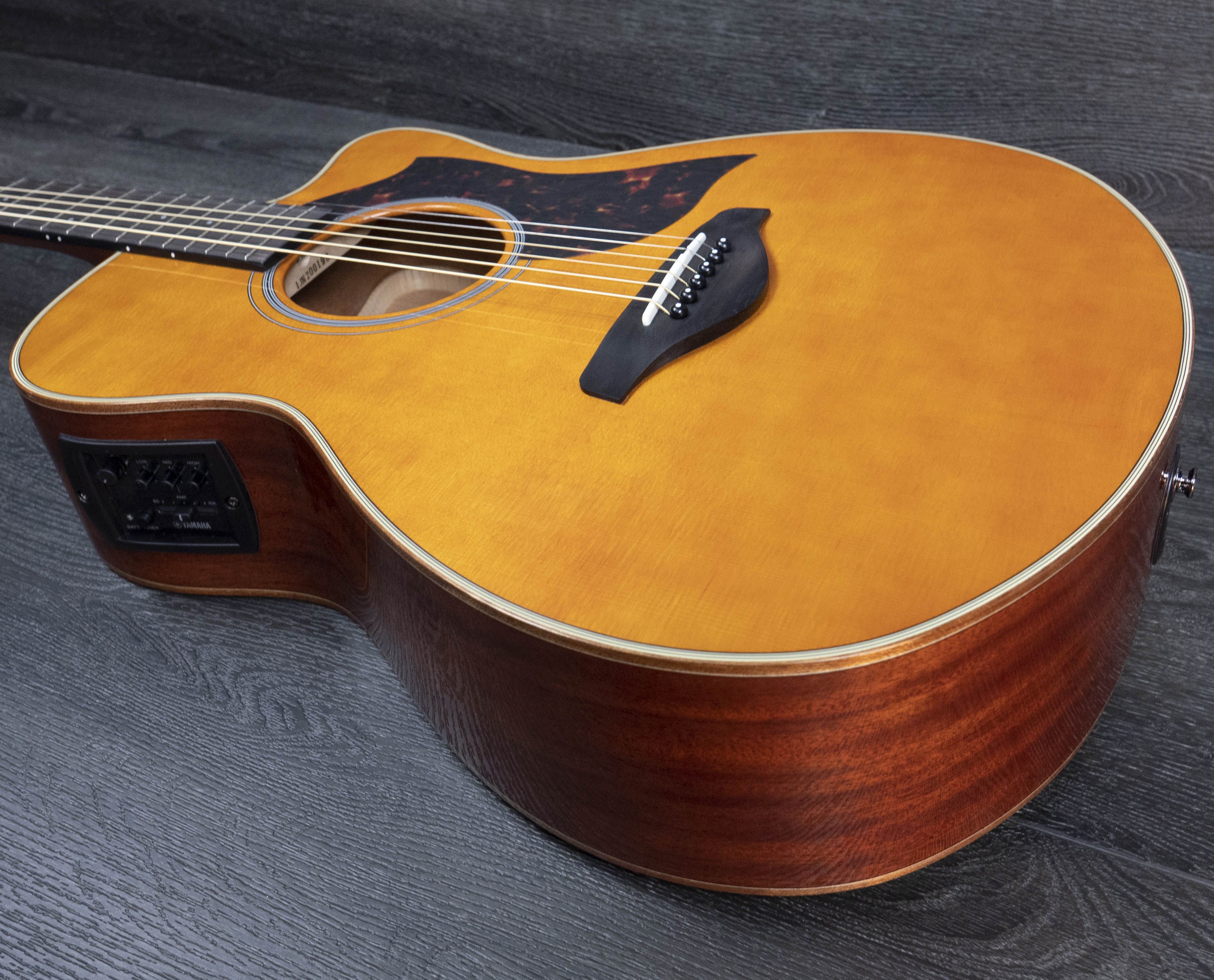 Yamaha AC1M Mk II Electro-Acoustic Guitar, Vintage Natural – A Strings