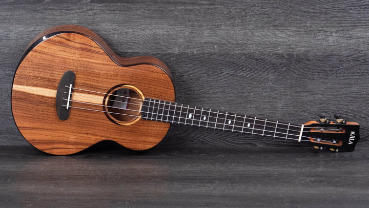 Kala Contour All Solid Gloss Acacia Baritone Ukulele w/ Bag