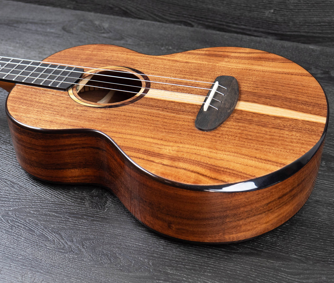 Kala Contour All Solid Gloss Acacia Baritone Ukulele w/ Bag