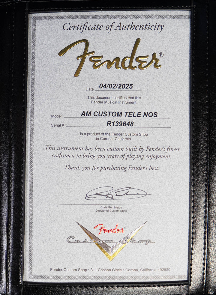 Fender Custom Shop American Custom NOS Telecaster, Roasted Flamed Maple Neck, Violin Burst