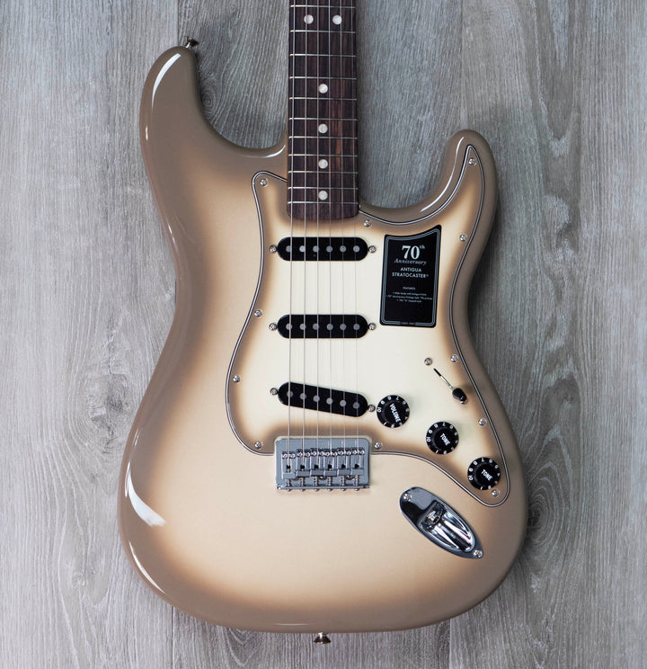 Fender Stratocaster 70e anniversaire Antigua, touche en palissandre, Antigua 