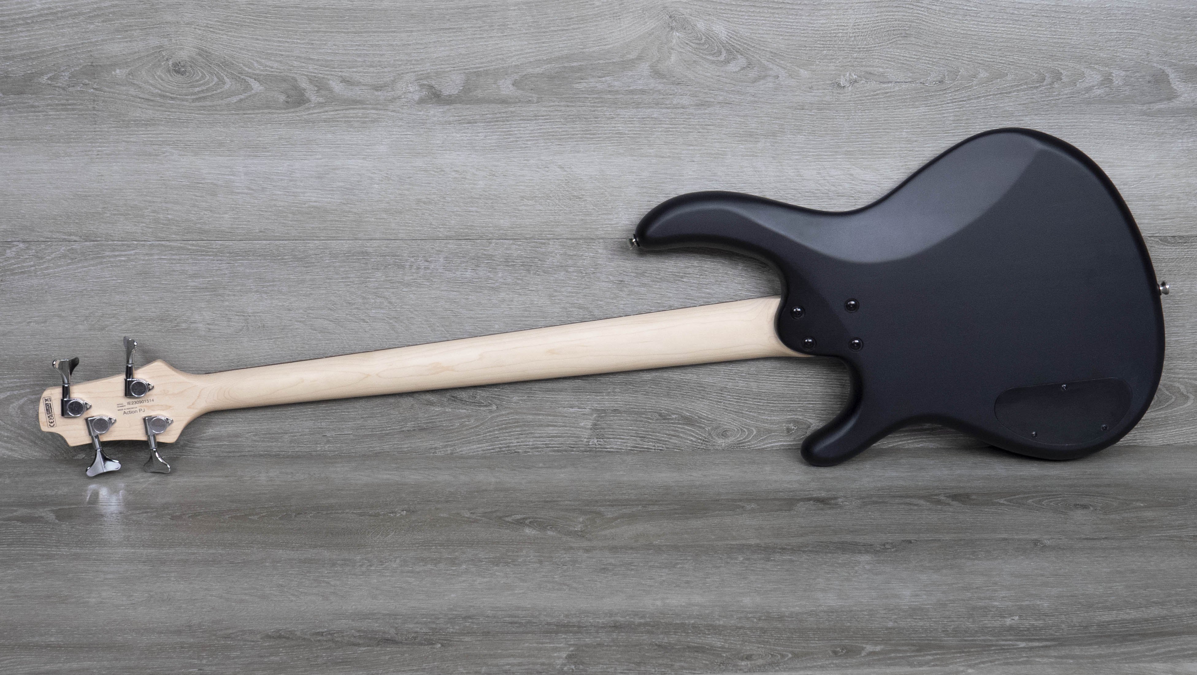 Cort Action PJ Bass Guitar, Open Pore Black – A Strings