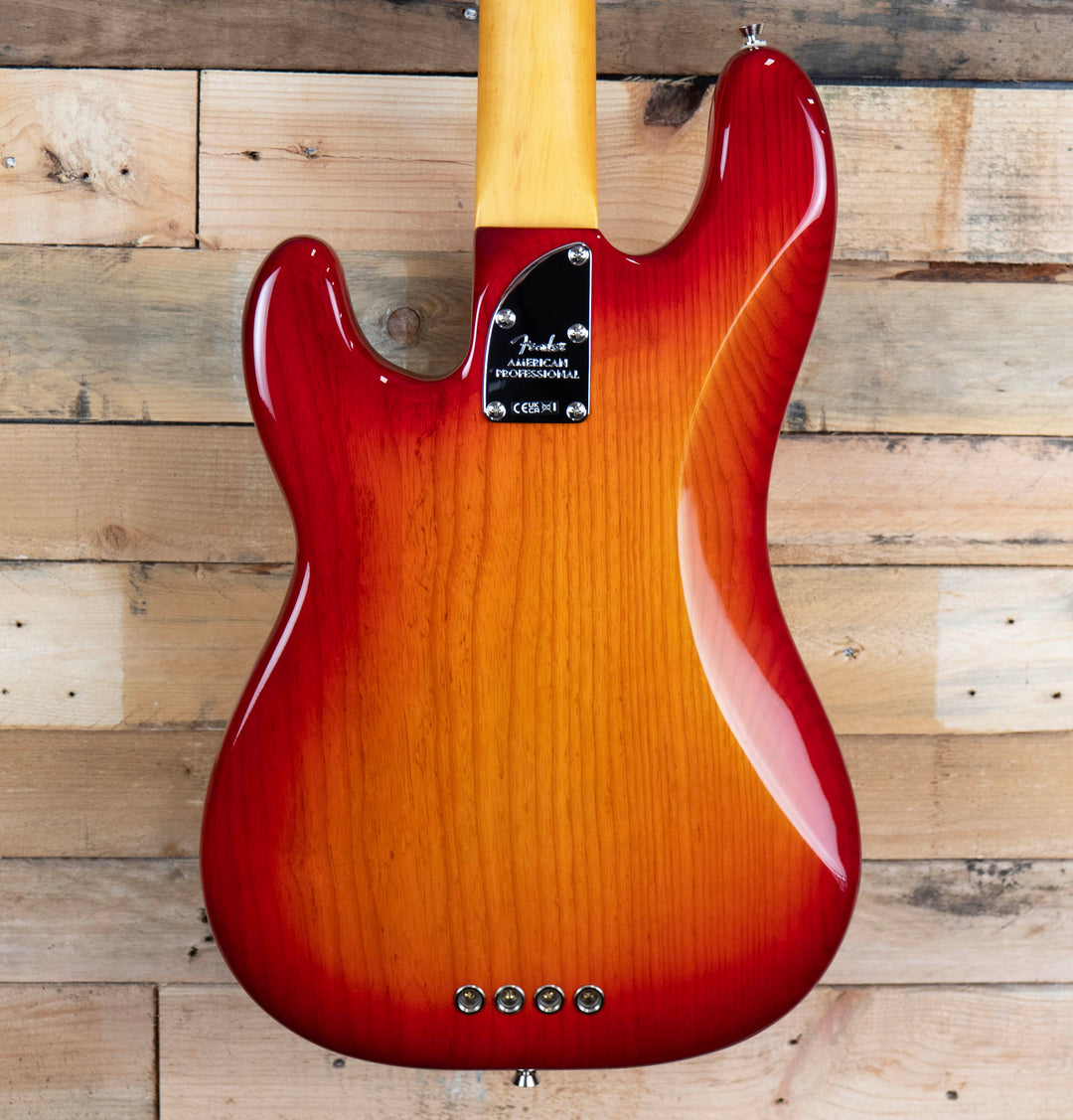 Fender American Professional Precision Bass, Maple Fingerboard, Aged Cherry Burst