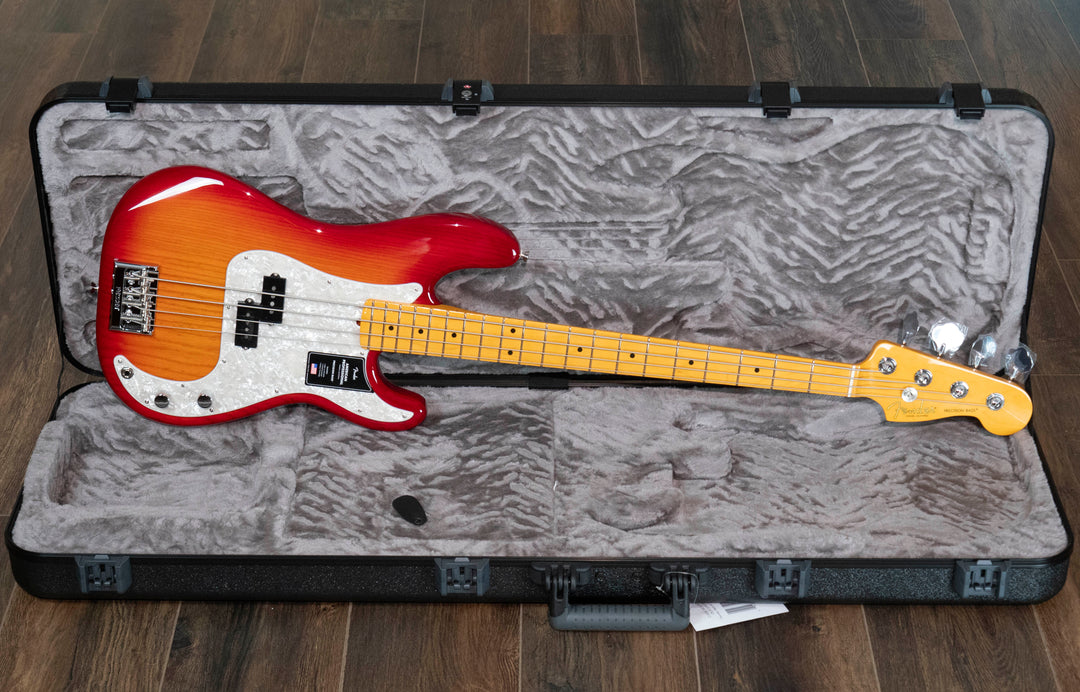 Fender American Professional Precision Bass, Maple Fingerboard, Aged Cherry Burst