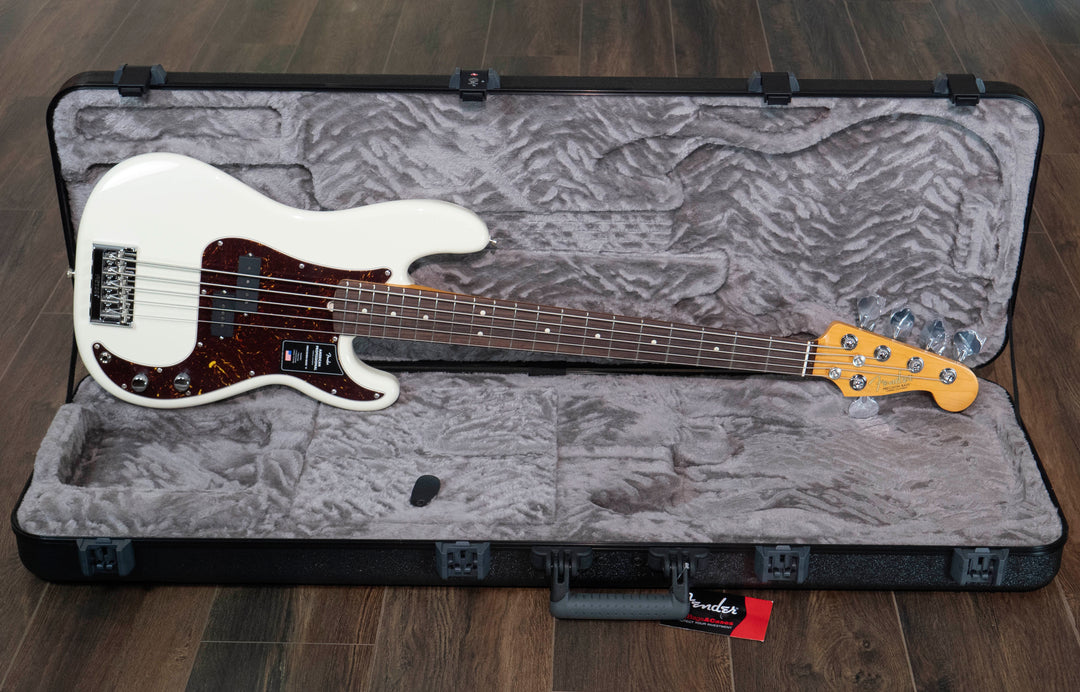 Fender American Professional Precision Bass V, Rosewood Fingerboard, Olympic White