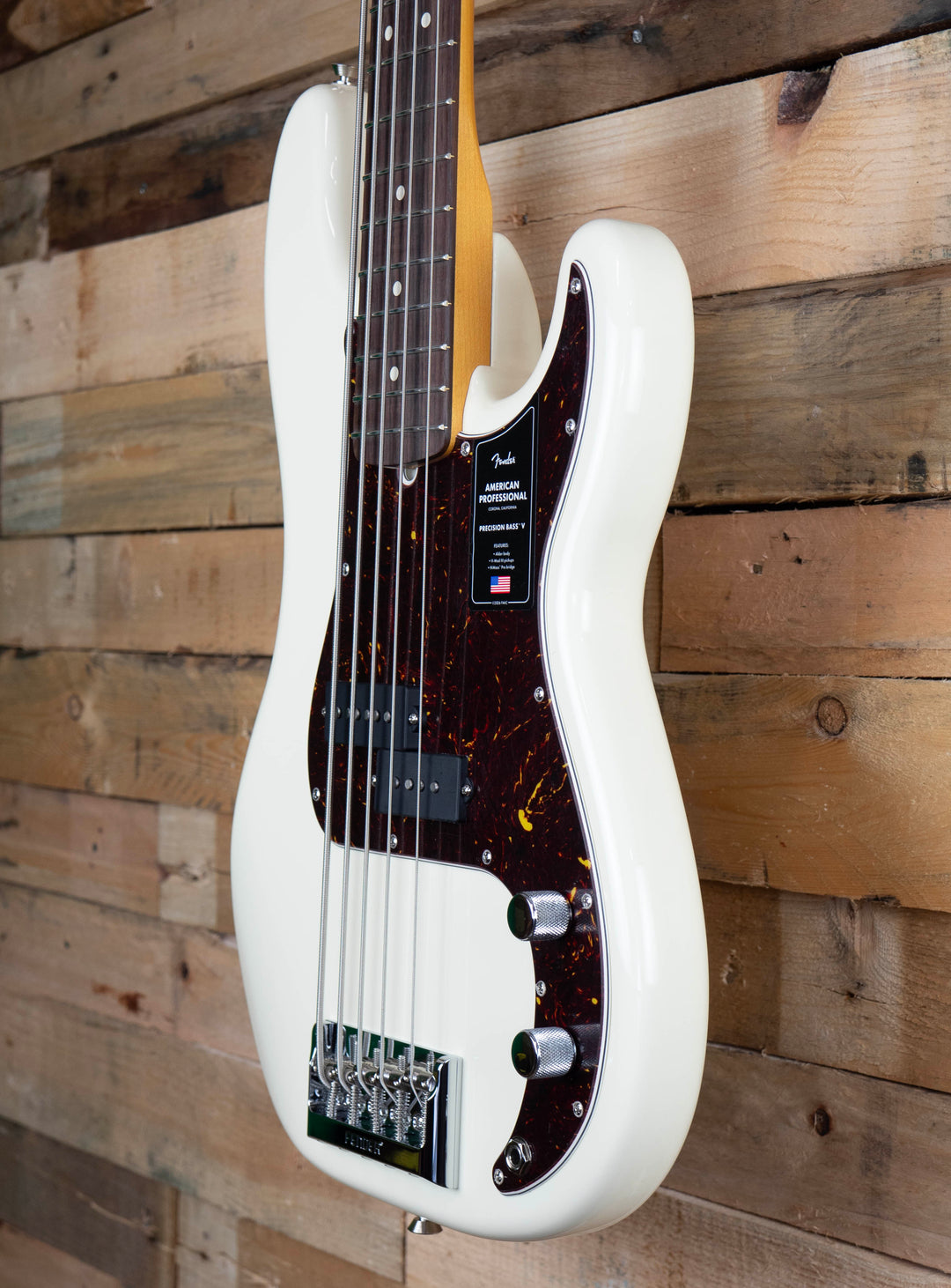 Fender American Professional Precision Bass V, Rosewood Fingerboard, Olympic White