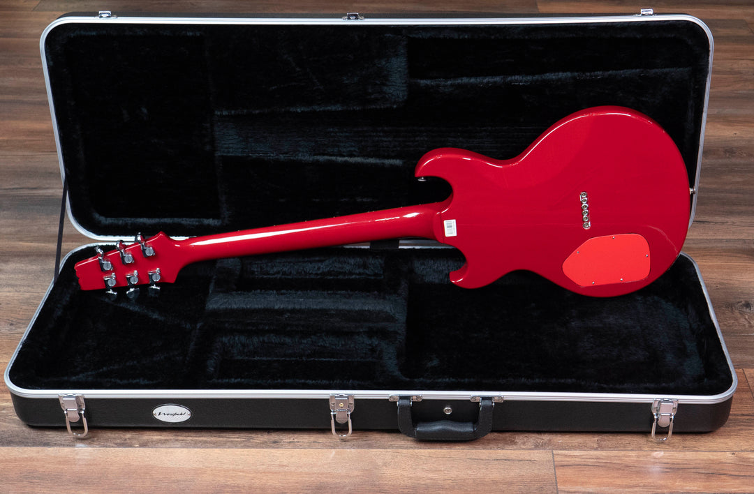 Guitare électrique d'occasion Aria Pro II CS-400 Cardinal Series en rouge avec étui rigide, numéro de série : 555719