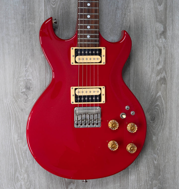 Guitare électrique d'occasion Aria Pro II CS-400 Cardinal Series en rouge avec étui rigide, numéro de série : 555719