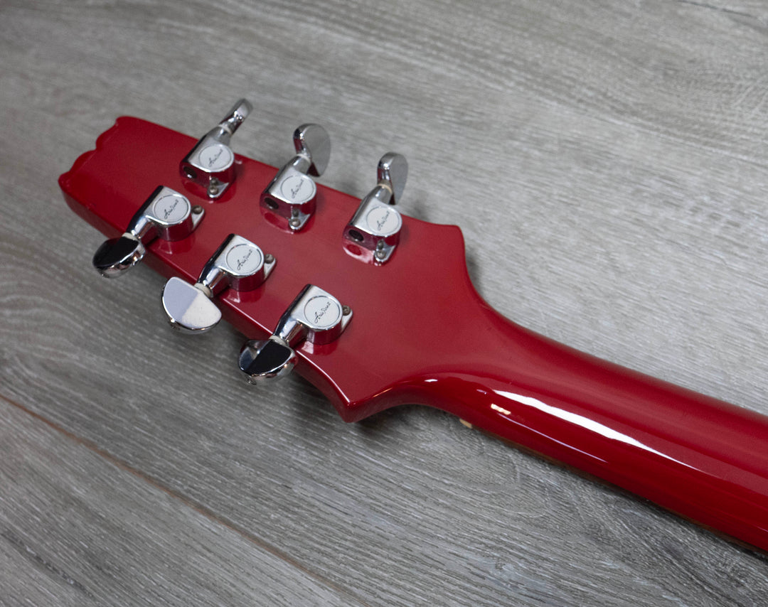 Guitare électrique d'occasion Aria Pro II CS-400 Cardinal Series en rouge avec étui rigide, numéro de série : 555719