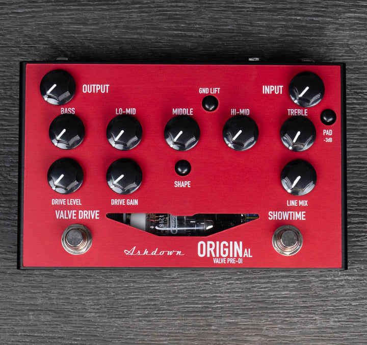 Pedal preamplificador de bajo Ashdown OriginAL Valve Pre-DI
