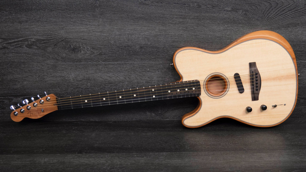 Fender American Acoustasonic Telecaster, Left-Handed, Natural – A