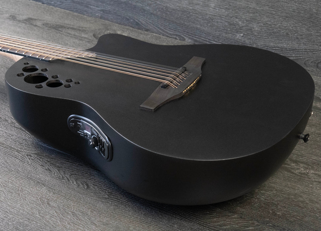 Ovation 2058TX-5-G 12-String, Deep Contour, Black Textured