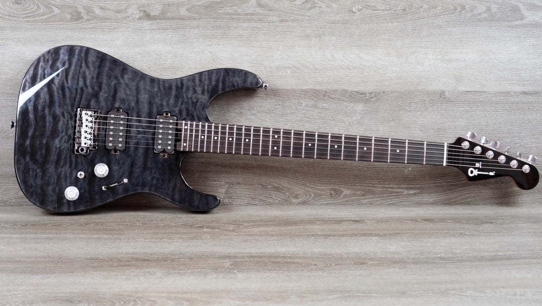 Charvel Pro-Mod Plus DK24 HH 2PT EB QM, Ebony Fingerboard - Midnight Ocean