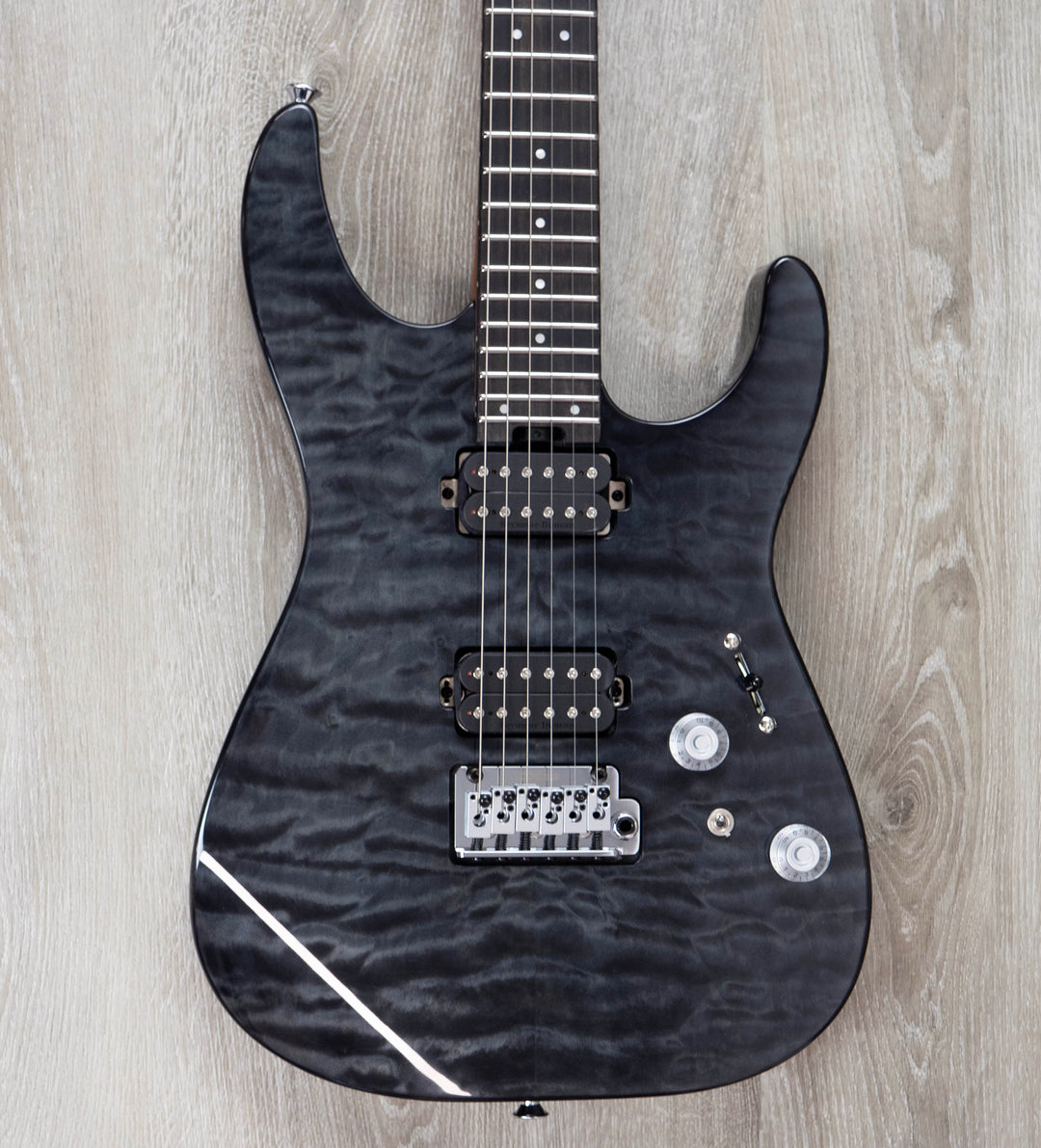Charvel Pro-Mod Plus DK24 HH 2PT EB QM, Ebony Fingerboard - Midnight Ocean
