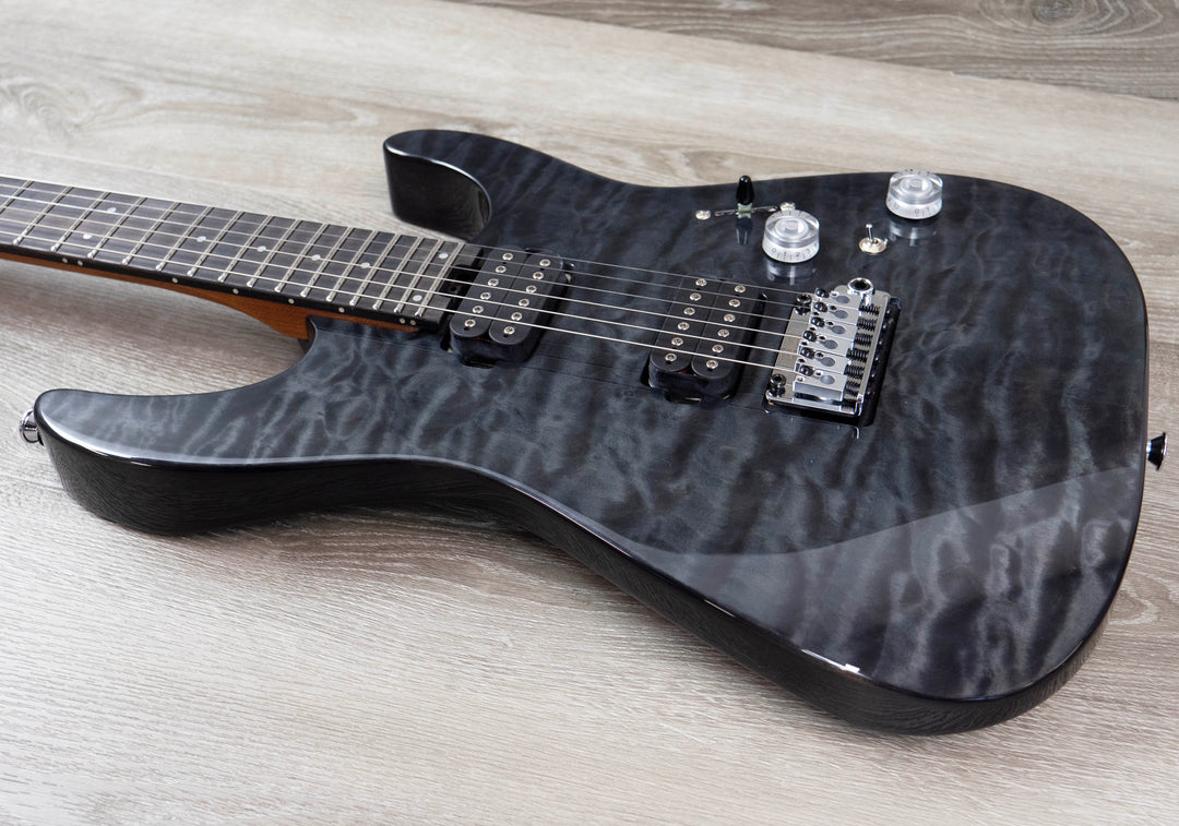 Charvel Pro-Mod Plus DK24 HH 2PT EB QM, Ebony Fingerboard - Midnight Ocean