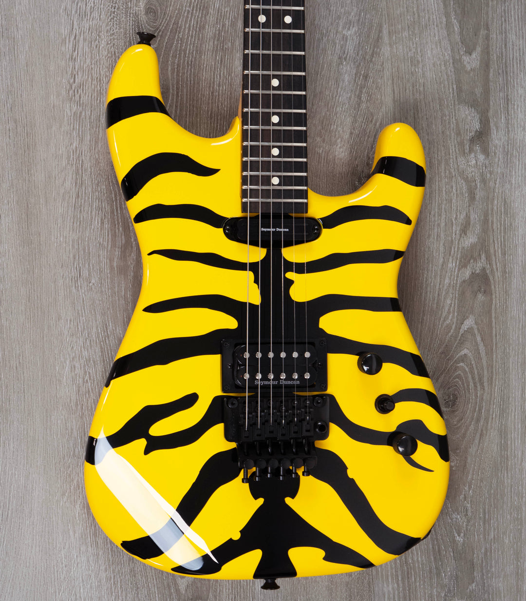 Jackson Pro Origins 1985 Limited Edition San Dimas SD1 HH FR, Ebony Fingerboard, Yellow Bengal