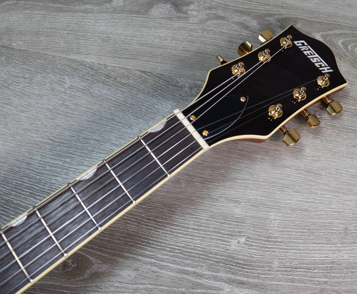 Gretsch Electromatic LTD Flame Okoume Broadkaster Double-Cut with Bigsby, Rosewood Fingerboard, Roundup Orange