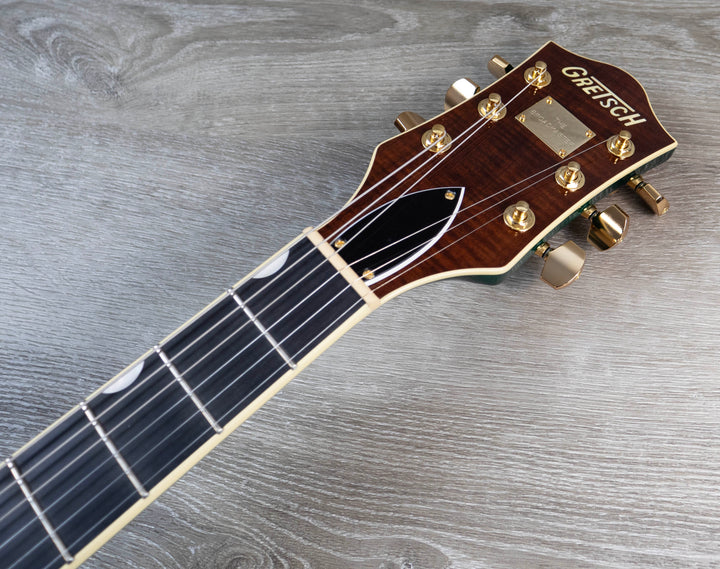 Gretsch Professional Broadkaster Jr. LX Figured Center Block with String-Thru Bigsby and Gold Hardware, Ebony Fingerboard, Tropic Aura