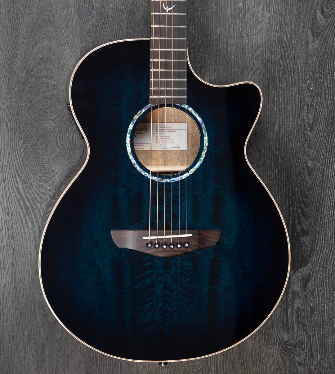 Faith Blue Moon Burst Venus Electro-Acoustic, All Solid Java Mango