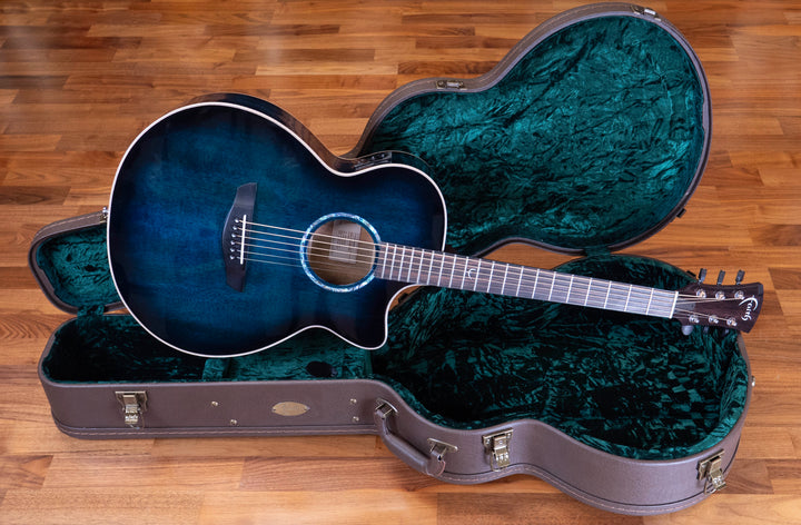 Faith Blue Moon Burst Venus Électro-Acoustique, Tout Solide Java Mango